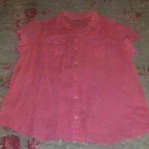Womens linen button up shirt